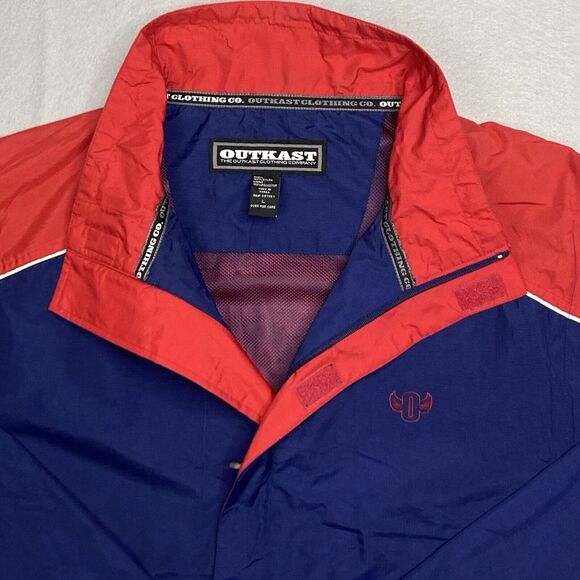Vintage Outkast Windbreaker Jacket Mens‎ Large Utility Cargo Vest Pocket Zip Y2K - Picture 3 of 16